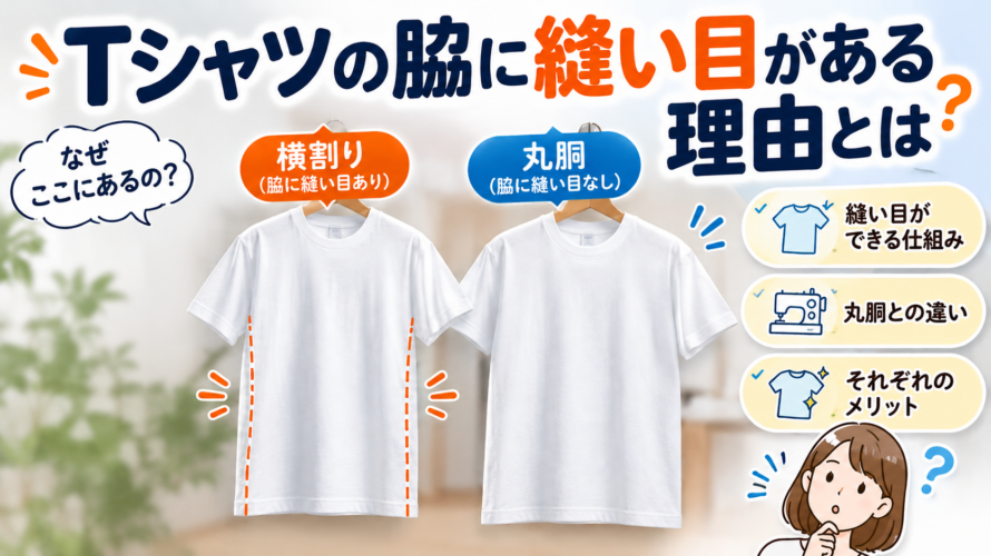 Tシャツの脇に縫い目がある理由とは？